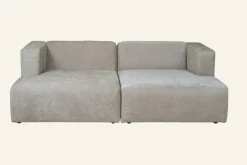 Modul schäslong vänster grå - 114x154x73 cm