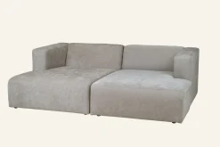Modul schäslong vänster grå - 114x154x73 cm