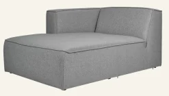 Modul schäslong vänster grå - 154x114x73 cm