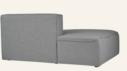 Modul schäslong vänster grå - 154x114x73 cm