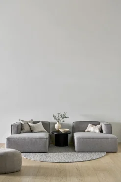 Modul schäslong vänster grå - 154x114x73 cm