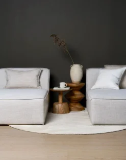 Modul schäslong vänster natur - 154x114x73 cm
