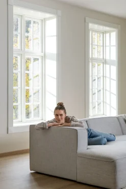 Modul schäslong vänster natur - 154x114x73 cm