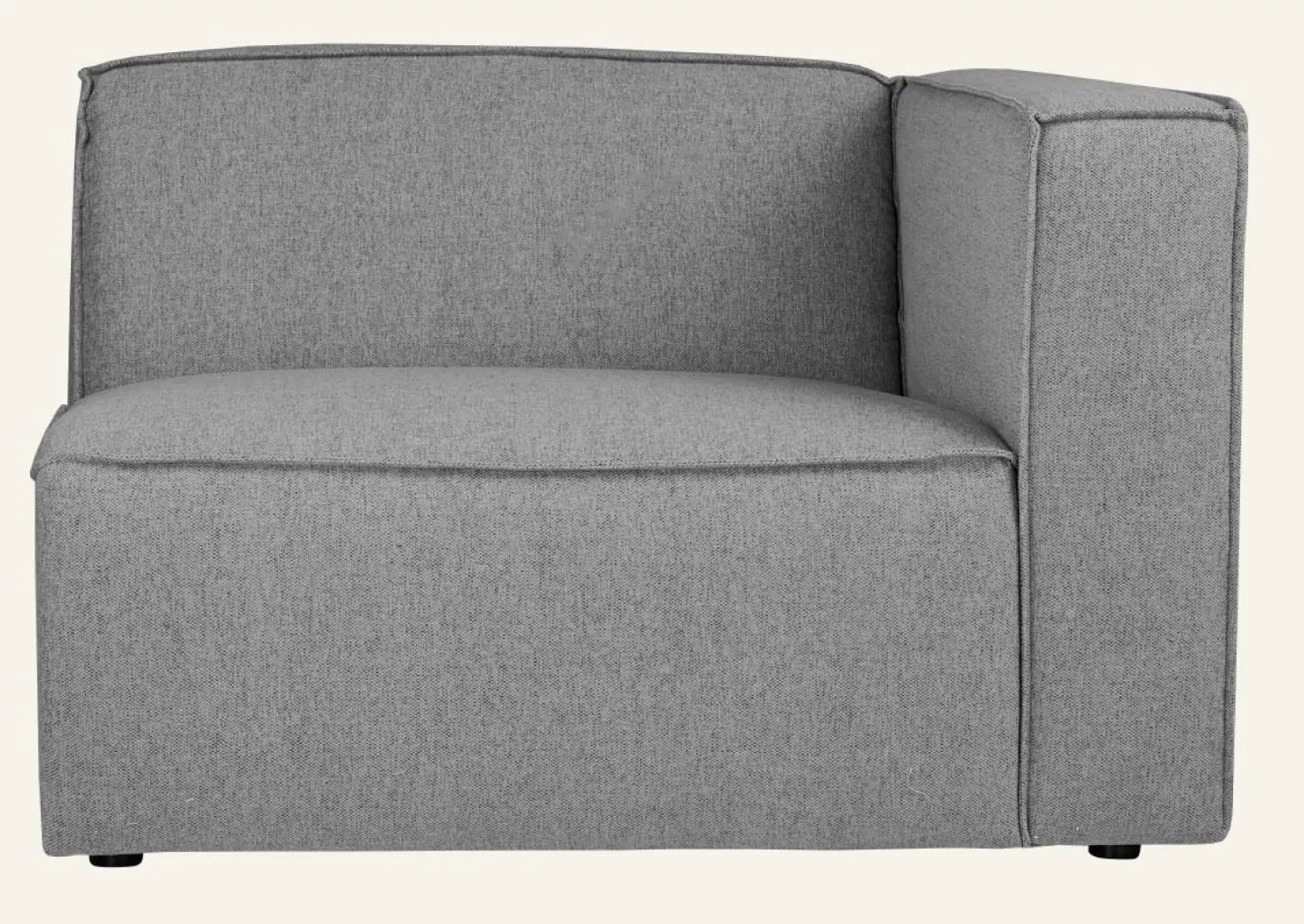 Modul 1,5-sits armstöd höger grå - 110x93x73 cm