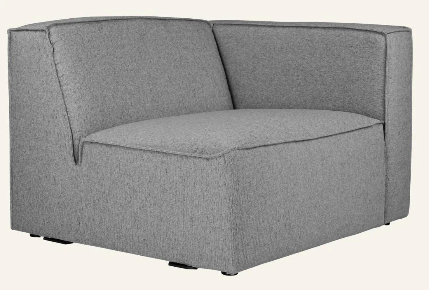 Modul 1,5-sits armstöd höger grå - 110x93x73 cm