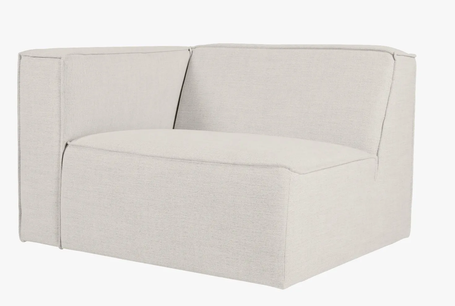 Modul 1,5-sits med vänster armstöd natur - 110x93x73 cm