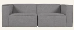 Modulsoffa 2 delar armstöd grå - 220x93x73 cm