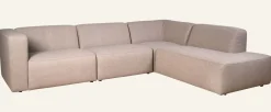 Modulsoffa 4 delar öppen ände höger beige - 293x227x73 cm