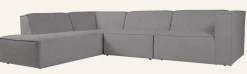 Modulsoffa 4 delar öppen ände vänster grå - 293x227x73 cm
