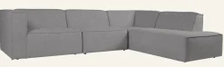 Modulsoffa 4 delar öppen ände höger grå - 293x227x73 cm