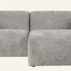 Modulsoffa 2 delar schäslong höger grå - 224x154x73 cm