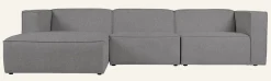 Modulsoffa 3 delar schäslong vänster grå - 314x154x73 cm