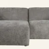 Modulsoffa 2 delar schäslong vänster grå - 224x154x73 cm