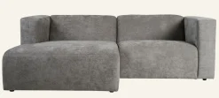 Modulsoffa 2 delar schäslong vänster grå - 224x154x73 cm