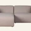 Modulsoffa 2 delar schäslong vänster beige - 224x154x73 cm