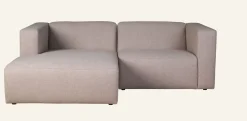 Modulsoffa 2 delar schäslong vänster beige - 224x154x73 cm