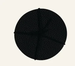 4-pack glasunderlägg svart - ø10 cm