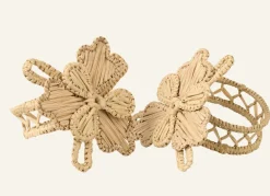 2-pack servettringar natur - 6x7 cm