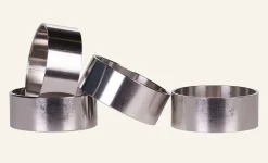 4-pack servettringar silver - ø4,5