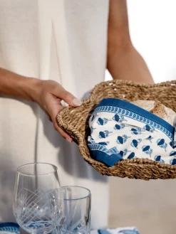 2-pack tygservetter blå - 45x45 cm
