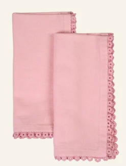 2-pack tygservetter rosa - 45x45 cm
