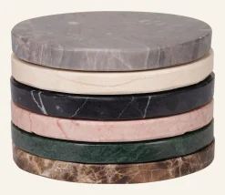 6pk glasunderlägg multi - ø10 cm