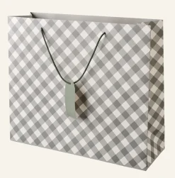 Presentpåse multi/grön - 36x42x14 cm