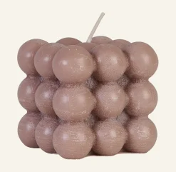 Prydnadsljus beige - 6,2x6,2x5,8 cm