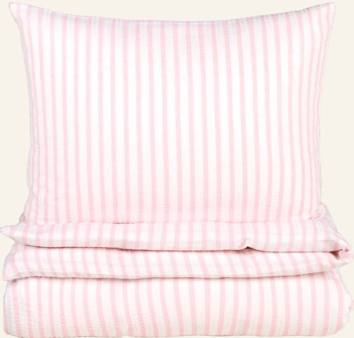 Påslakanset i bäckebölja ljusrosa - 150x210 cm