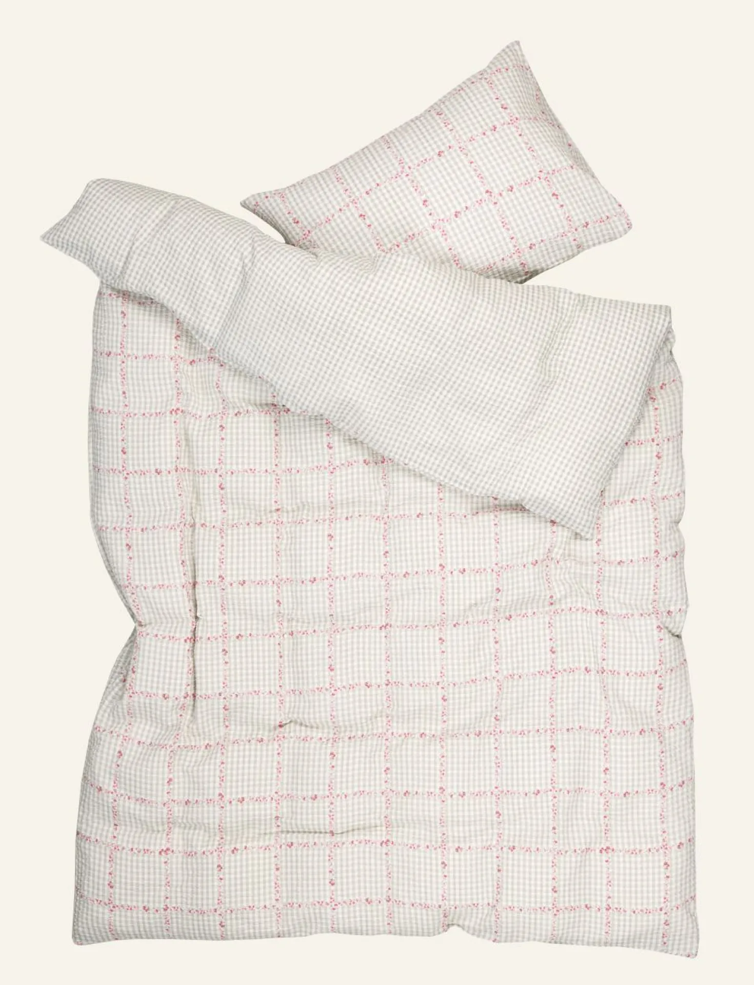Påslakanset i bäckebölja multi/grön - 150x210 cm/50x60 cm