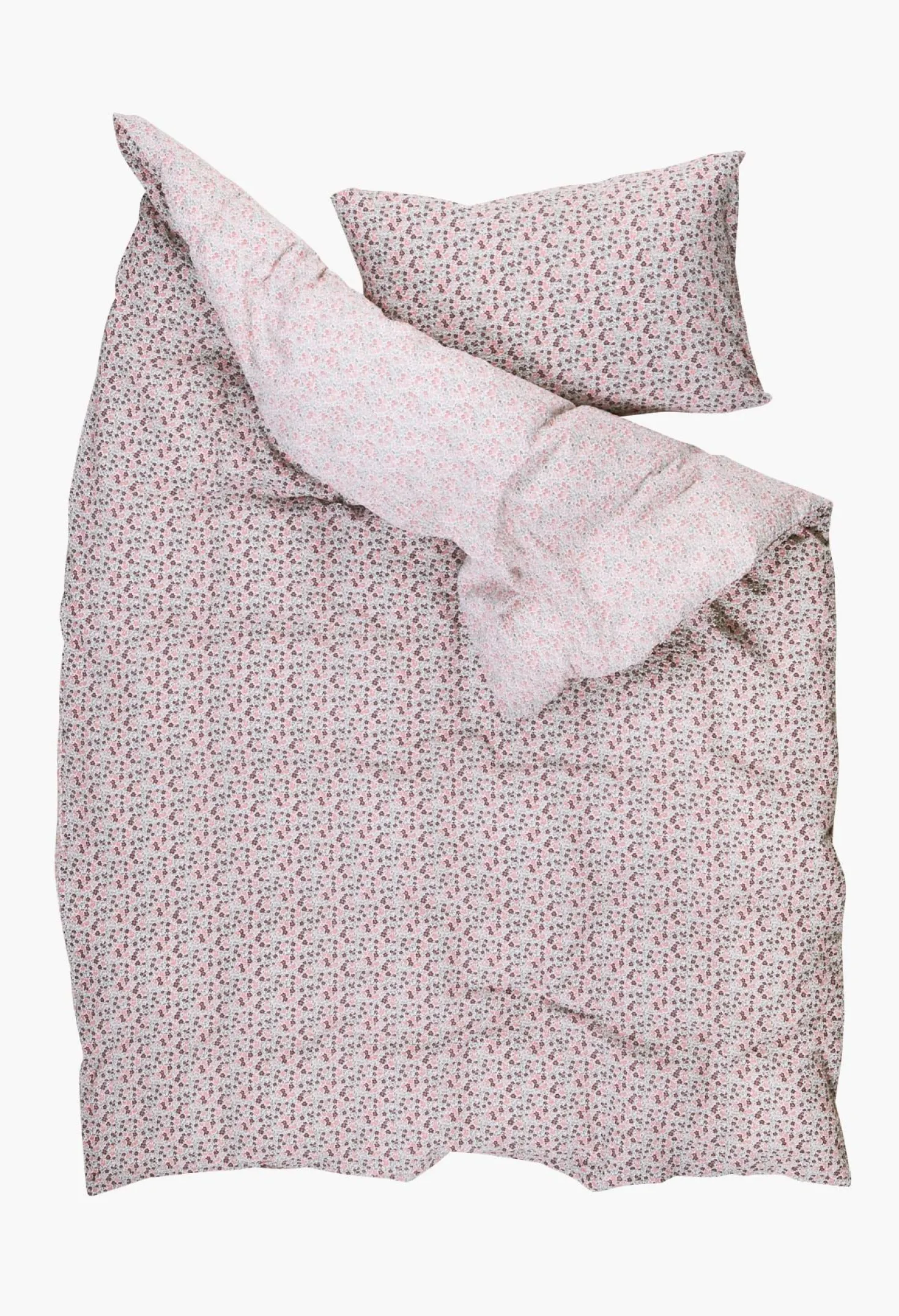 Påslakanset i bäckebölja multi/rosa - 150x210 cm/50x60 cm