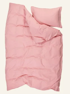 Påslakanset i bäckebölja puderrosa - 150x210 cm