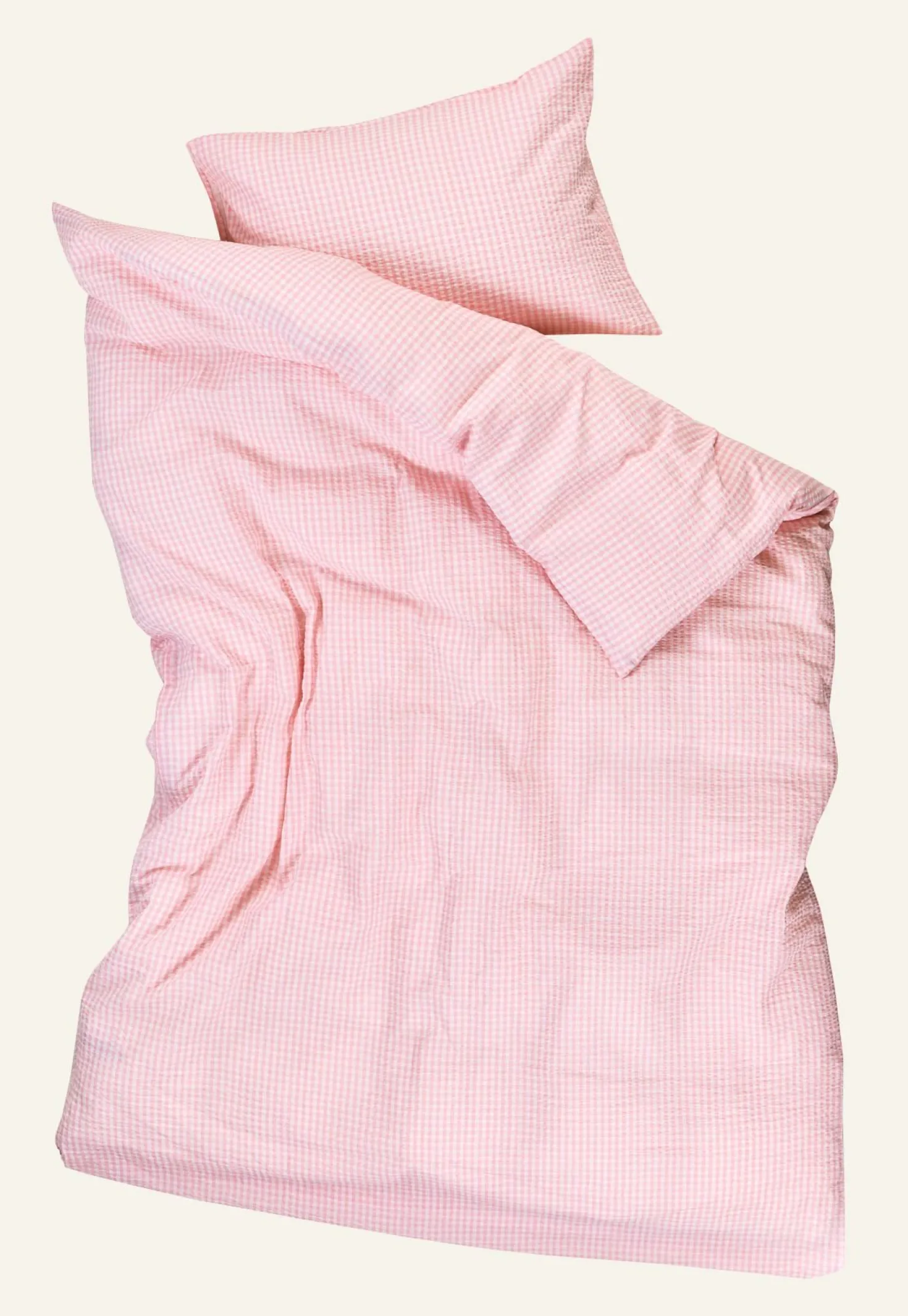 Påslakanset i bäckebölja rosa - 230x220 cm/50x60 cm