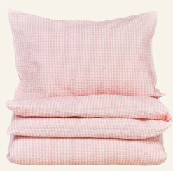 Påslakanset i bäckebölja rosa - 230x220 cm/50x60 cm