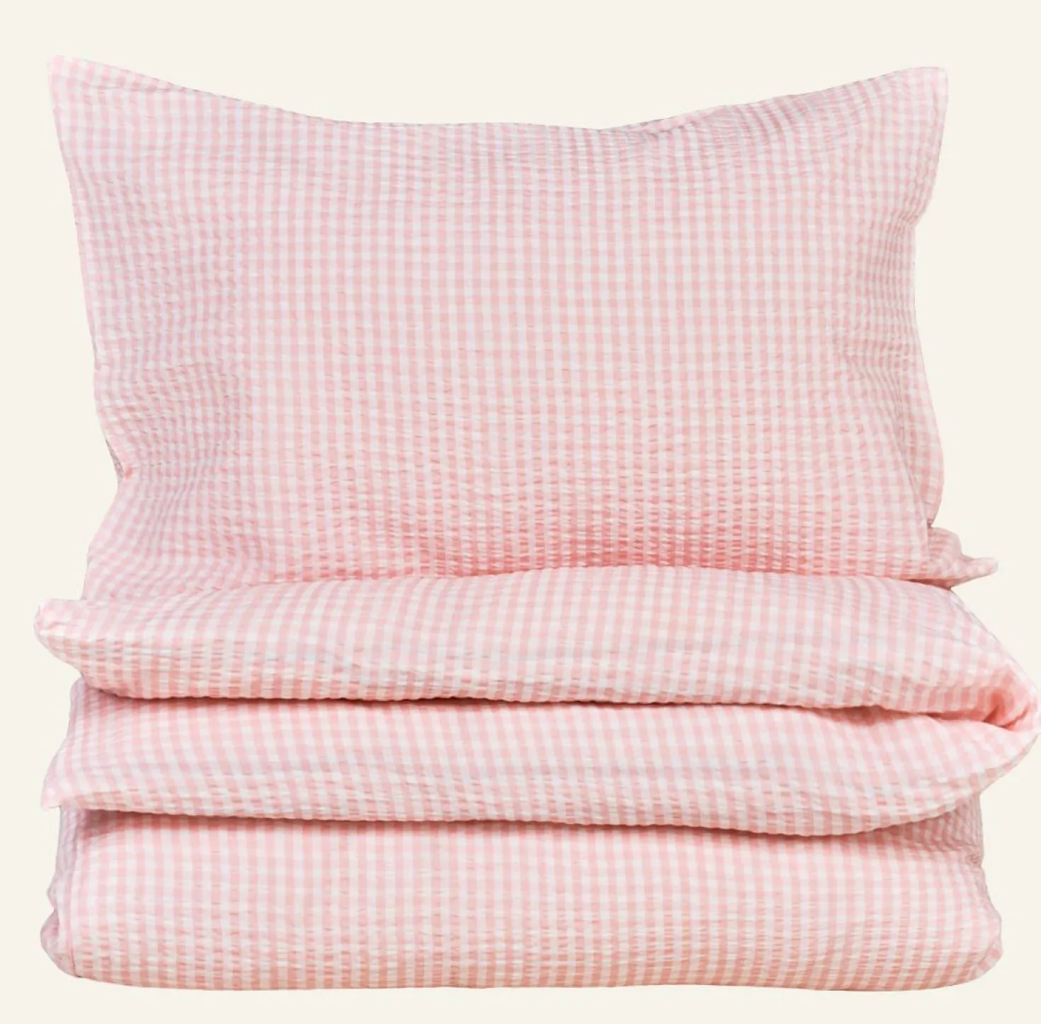 Påslakanset i bäckebölja rosa - 230x220 cm/50x60 cm
