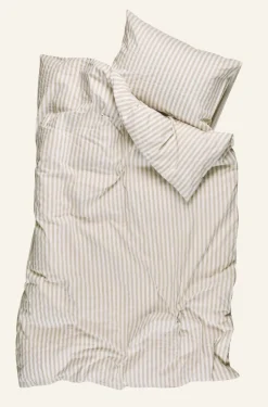 Påslakanset i bomull beige - 150x210 cm/50x60 cm