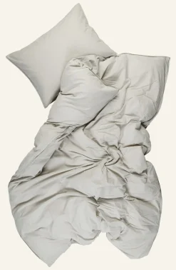 Påslakanset i bomull beige - 230x220 cm/50x60 cm