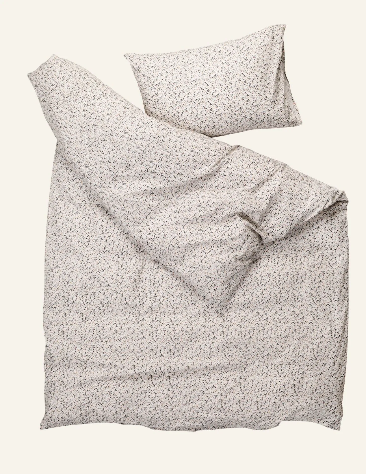 Påslakanset i bomull multi/grön - 150x210 cm