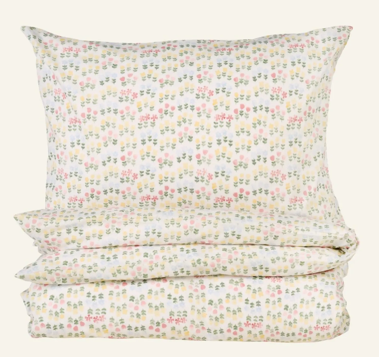 Påslakanset i bomull multi - 150x210 cm