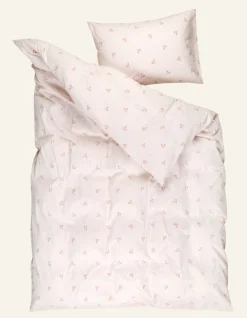 Påslakanset i bomull rosa - 150x210 cm/50x60 cm