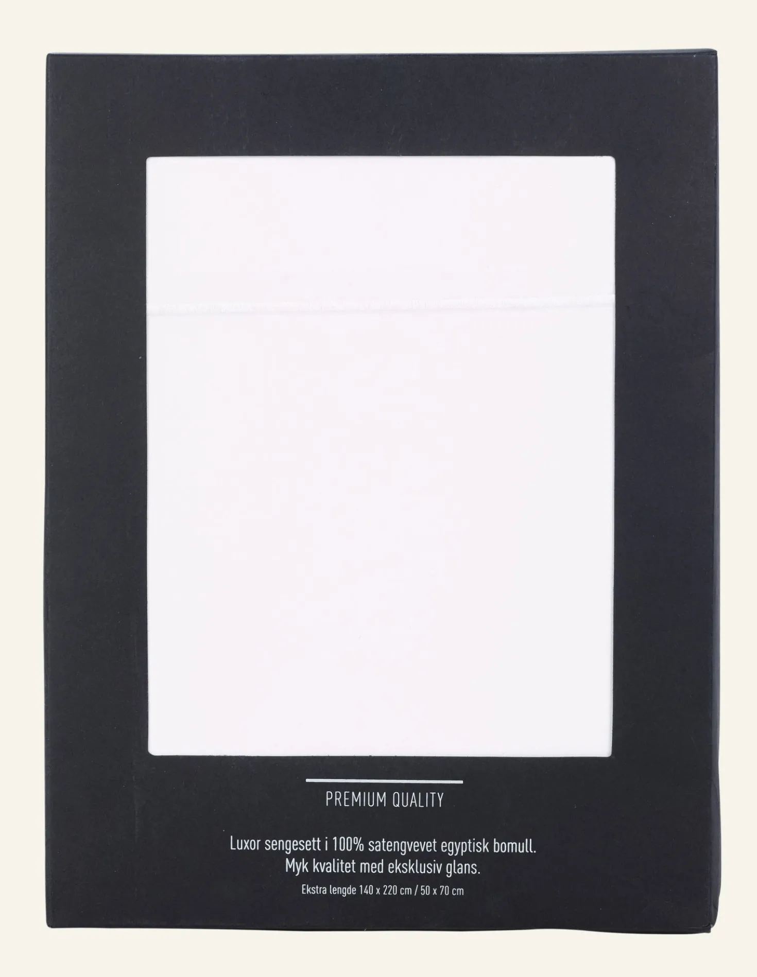 Påslakanset i egyptisk bomull satin vit - 150x210 cm/50x60 cm