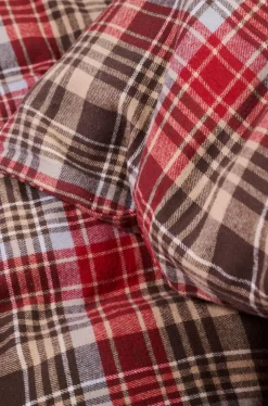 Påslakanset i garnfärgad flanell multi - 150x210 cm