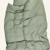 Påslakanset i garnfärgad flanell olivgrön - 230x220 cm