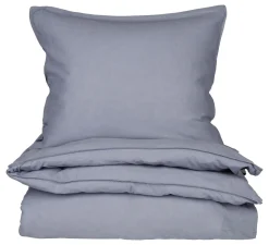 Påslakanset i linne & bomull denimblå - 150x210 cm