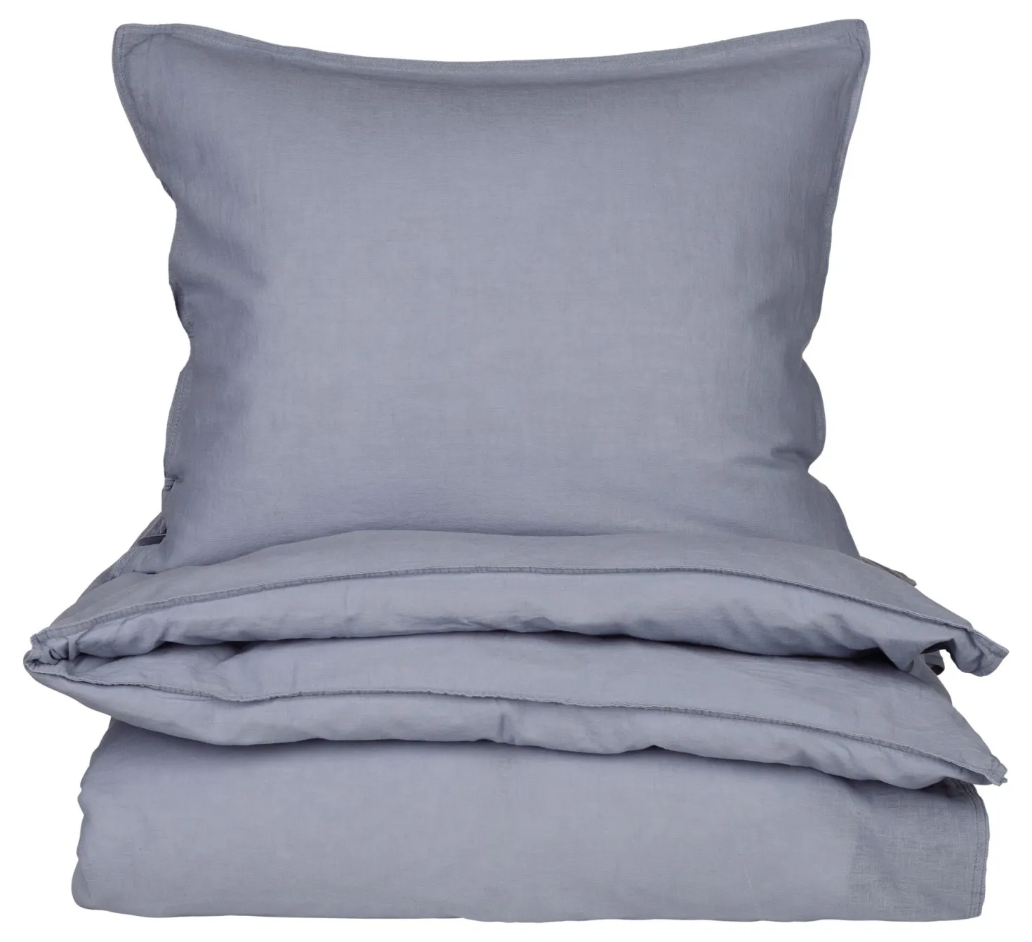 Påslakanset i linne & bomull denimblå - 150x210 cm