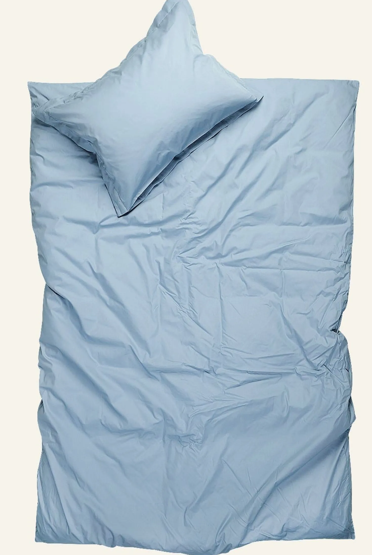Påslakanset i percale dimblå - 150x210 cm