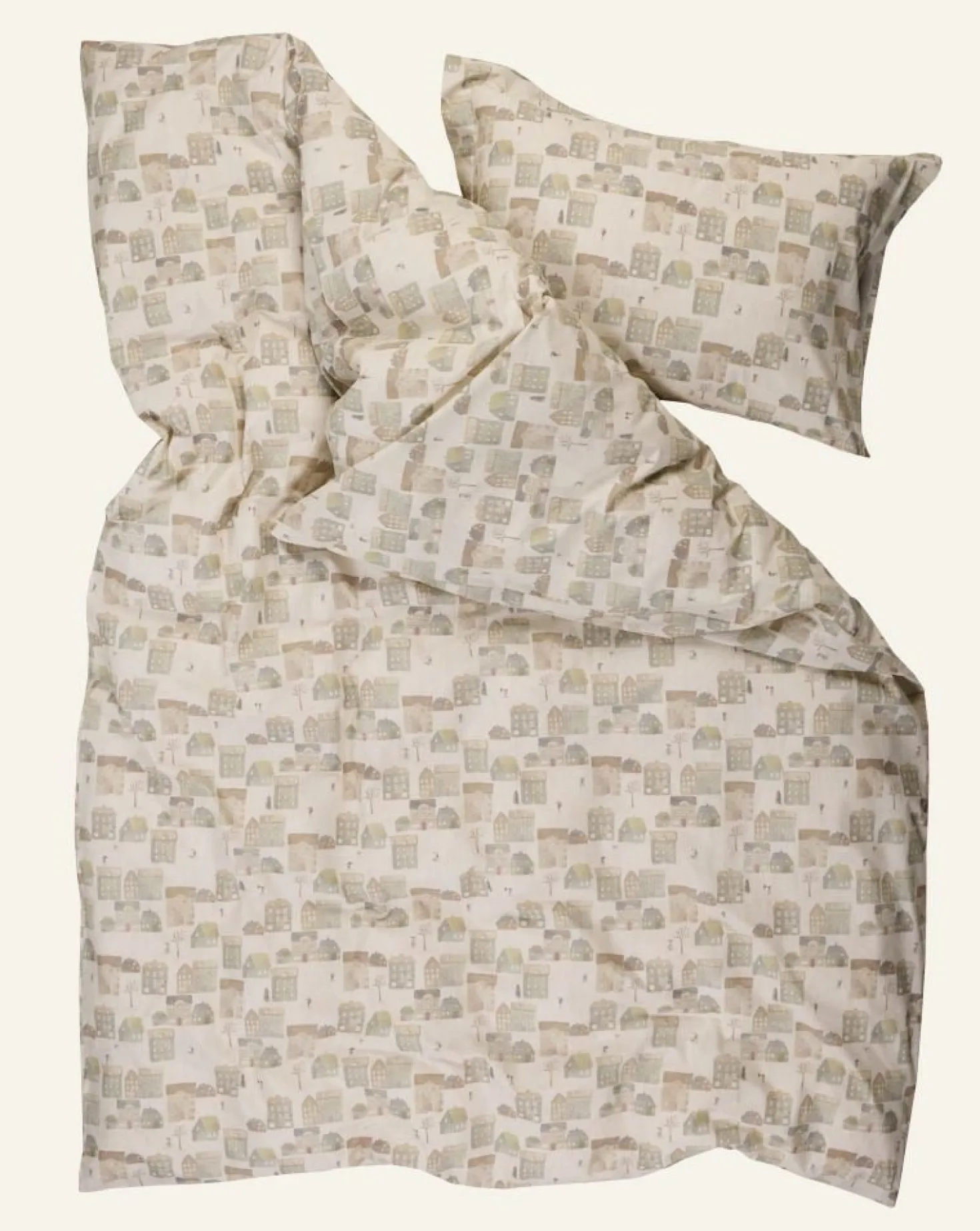 Påslakanset i percale multi - 150x210 cm