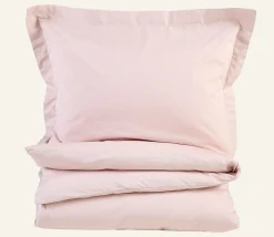 Påslakanset i percale puderrosa - 150x210 cm
