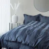 Påslakanset i satin blå - 150x210 cm
