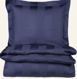Påslakanset i satin blå - 150x210 cm